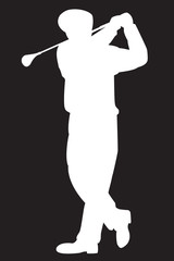 Golfer silhouette vector
