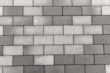 Modern brick stone pedestrian pavement