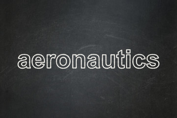 Science concept: Aeronautics on chalkboard background