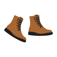 boots leather isolated vector