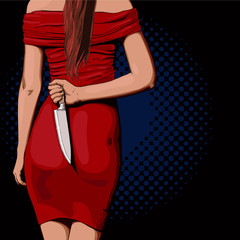 Girl with a knife
