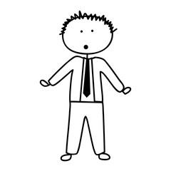 businessman drawing avatar character icon vector illustration design