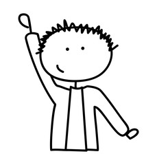 businessman drawing avatar character icon vector illustration design