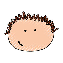 young boy drawing avatar character vector illustration design