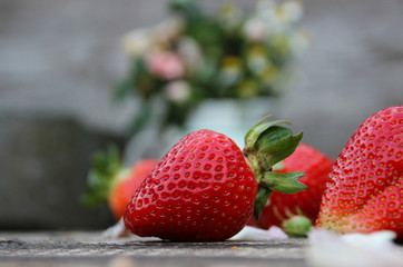 Fresh strawberries. Summer berries