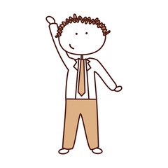 businessman drawing avatar character icon vector illustration design