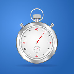 Realistic stopwatch timer vector 