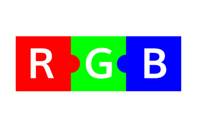RGB puzzle illustration 