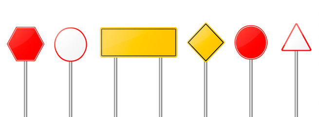 Blank road sign vector illustration 