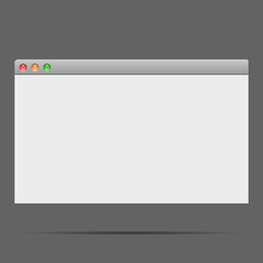 Fototapeta premium Blank computer system window 