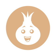 onion vegetable kawaii character vector illustration design