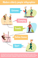 Elderly People Infographic Set