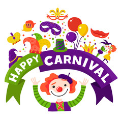 Carnival Celebration Festive Composition Poster