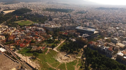 Aerial drone photo of Acropolis and the Parthenon, Attica, Greece