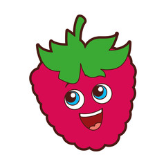 blackberry fruit kawaii character vector illustration design