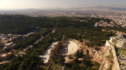 Obraz premium Aerial drone photo of Herodus atticus theater, Attica, Greece