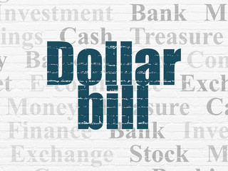 Banking concept: Dollar Bill on wall background