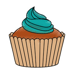 delicious cupcake isolated icon vector illustration design