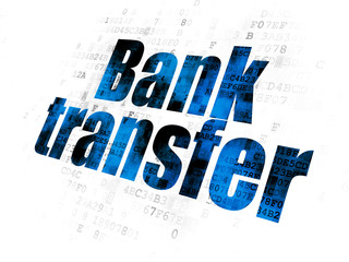 Banking concept: Bank Transfer on Digital background