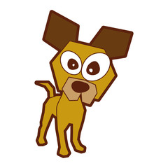 Obraz premium dog comic character icon vector illustration design