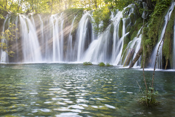 waterfall at  "Plitvice Lakes" National Park, Croatia