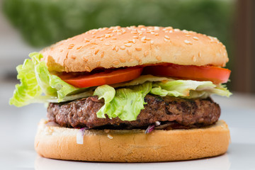 classic burger close-up