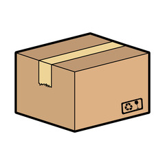 box carton isolated icon vector illustration design