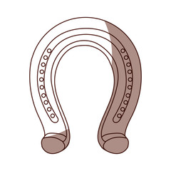 horseshoe metalic isolated icon vector illustration design