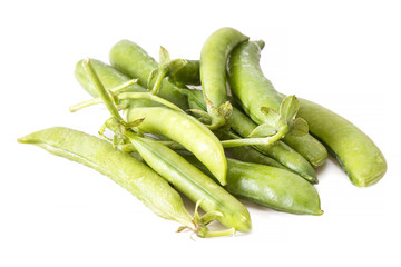 Peas isolated on white