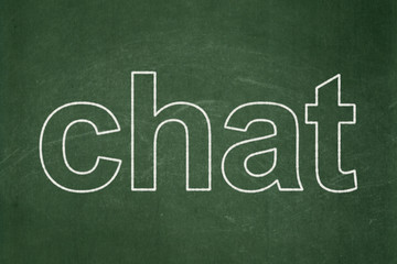 Obraz premium Web design concept: Chat on chalkboard background