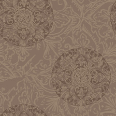 Vivid repeating floral - For easy making seamless pattern use it for filling any contours