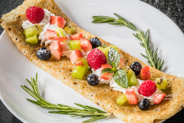 クレープ　Cake of typical crepe France
