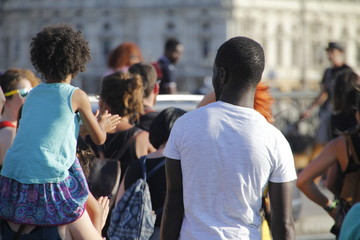 People marching in a parade