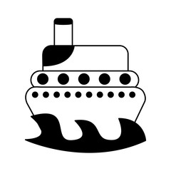 ship boat isolated icon vector illustration design