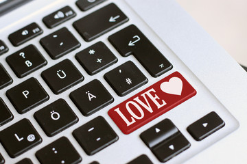 Love button on keyboard