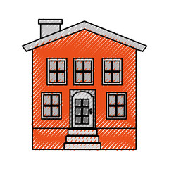 exterior building drawing icon vector illustration design