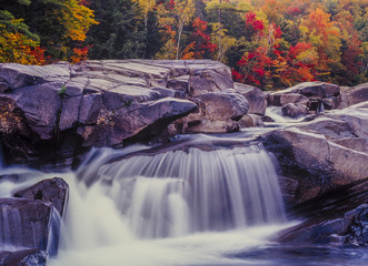 Swift river in Autumn White Mountains, New Hampshire