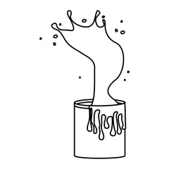Splashing paint pot icon vector illustration design