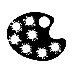 paint pallette isolated icon vector illustration design