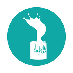 Splashing paint pot icon vector illustration design