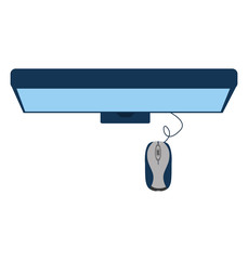 monitor computer with mouse isolated icon vector illustration design