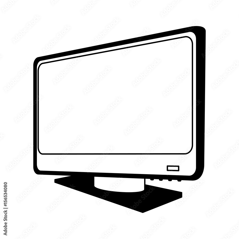 Poster monitor computer isolated icon vector illustration design