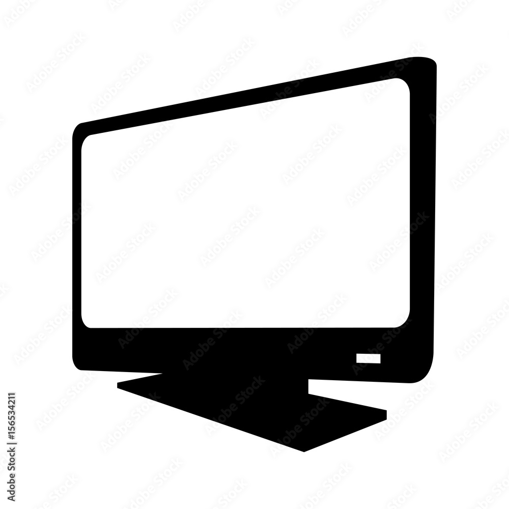 Poster monitor computer isolated icon vector illustration design