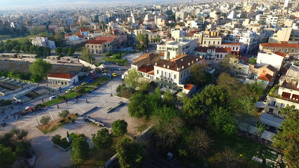 Fototapeta na wymiar Aerial drone photo of Ancient Agora in Athens historic centre, Attica, Greece