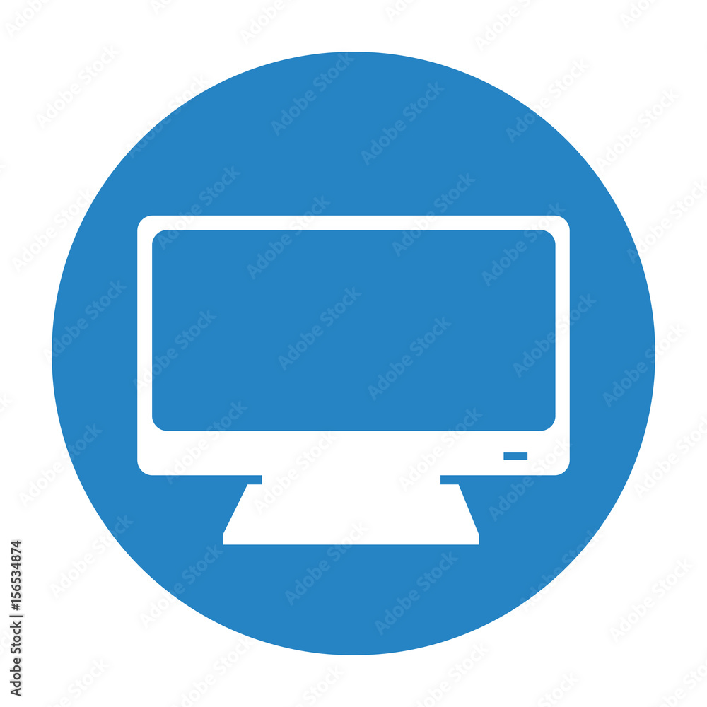 Poster monitor computer isolated icon vector illustration design