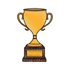 trophy cup award icon vector illustration design