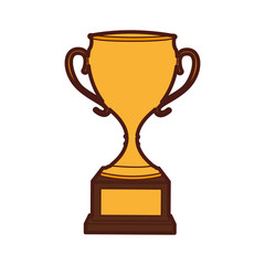 trophy cup award icon vector illustration design