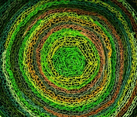 Green spiral textured background