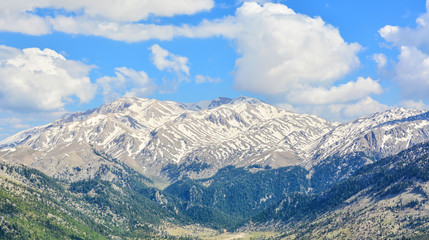 Fototapeta na wymiar Karlı Dağın Zirvesi