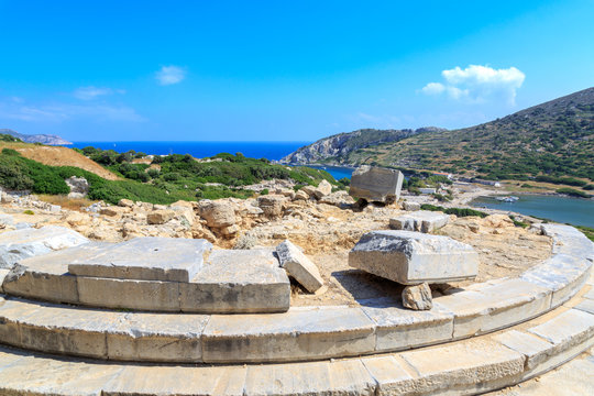 Aphrodite temple in ancient greek city knidos in Datca, Turkey